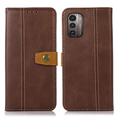 Leather Case Stands Flip Cover Holder M16L for Nokia G11 Brown