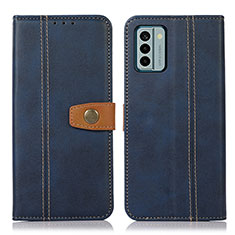 Leather Case Stands Flip Cover Holder M16L for Nokia G22 Blue