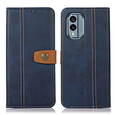 Leather Case Stands Flip Cover Holder M16L for Nokia X30 5G Blue