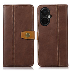 Leather Case Stands Flip Cover Holder M16L for Oppo K11x 5G Brown