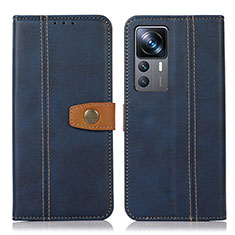 Leather Case Stands Flip Cover Holder M16L for Xiaomi Mi 12T Pro 5G Blue