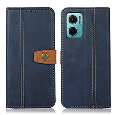 Leather Case Stands Flip Cover Holder M16L for Xiaomi Redmi 10 5G Blue