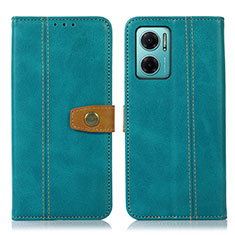 Leather Case Stands Flip Cover Holder M16L for Xiaomi Redmi 10 5G Green