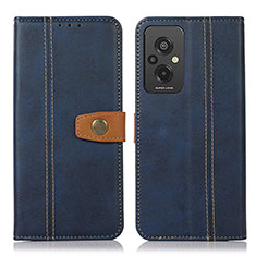 Leather Case Stands Flip Cover Holder M16L for Xiaomi Redmi 11 Prime 4G Blue