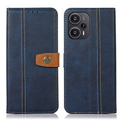 Leather Case Stands Flip Cover Holder M16L for Xiaomi Redmi Note 12 Turbo 5G Blue