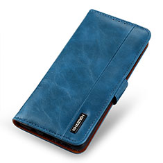 Leather Case Stands Flip Cover Holder M25L for Samsung Galaxy S22 5G Blue
