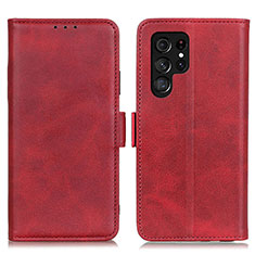 Leather Case Stands Flip Cover Holder M29L for Samsung Galaxy S23 Ultra 5G Red
