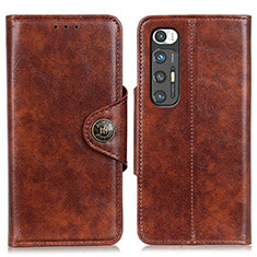 Leather Case Stands Flip Cover Holder ML12 for Xiaomi Mi 10S 5G Brown