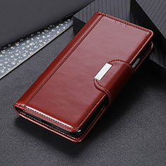 Leather Case Stands Flip Cover Holder ML13 for Huawei Honor 50 Pro 5G Brown