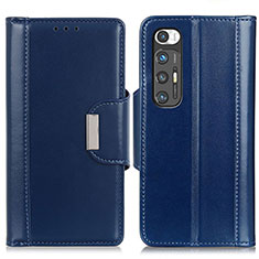 Leather Case Stands Flip Cover Holder ML13 for Xiaomi Mi 10S 5G Blue