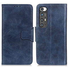 Leather Case Stands Flip Cover Holder ML2 for Xiaomi Mi 10S 5G Blue