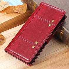 Leather Case Stands Flip Cover Holder ML6 for Google Pixel 6 Pro 5G Red
