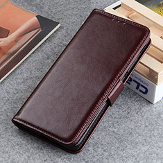 Leather Case Stands Flip Cover Holder ML7 for Huawei Honor 50 Lite Brown