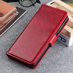 Leather Case Stands Flip Cover Holder ML7 for Motorola Moto G54 5G Red