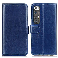 Leather Case Stands Flip Cover Holder ML7 for Xiaomi Mi 10S 5G Blue