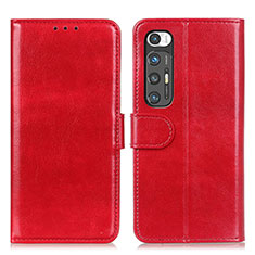 Leather Case Stands Flip Cover Holder ML7 for Xiaomi Mi 10S 5G Red