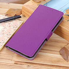 Leather Case Stands Flip Cover Holder ML8 for Samsung Galaxy A73 5G Purple