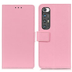 Leather Case Stands Flip Cover Holder ML8 for Xiaomi Mi 10S 5G Pink