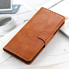 Leather Case Stands Flip Cover Holder ML9 for Realme 9 4G Brown