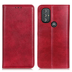 Leather Case Stands Flip Cover Holder N01P for Motorola Moto G Power (2022) Red