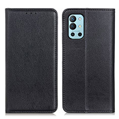 Leather Case Stands Flip Cover Holder N01P for OnePlus 9R 5G Black