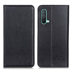 Leather Case Stands Flip Cover Holder N01P for OnePlus Nord CE 5G Black