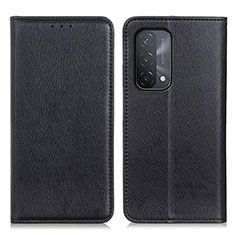 Leather Case Stands Flip Cover Holder N01P for Oppo A93 5G Black