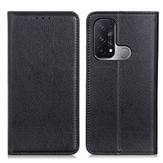 Leather Case Stands Flip Cover Holder N01P for Oppo Reno5 A Black
