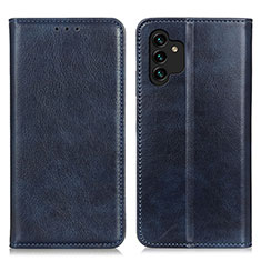 Leather Case Stands Flip Cover Holder N01P for Samsung Galaxy A13 4G Blue