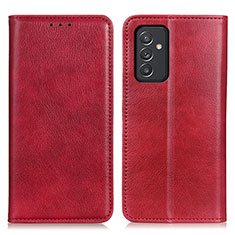 Leather Case Stands Flip Cover Holder N01P for Samsung Galaxy A15 LTE Red