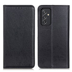 Leather Case Stands Flip Cover Holder N01P for Samsung Galaxy M54 5G Black