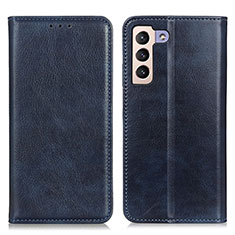 Leather Case Stands Flip Cover Holder N01P for Samsung Galaxy S24 5G Blue