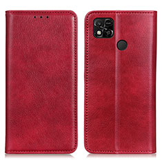 Leather Case Stands Flip Cover Holder N01P for Xiaomi POCO C31 Red