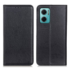 Leather Case Stands Flip Cover Holder N01P for Xiaomi Redmi 10 5G Black