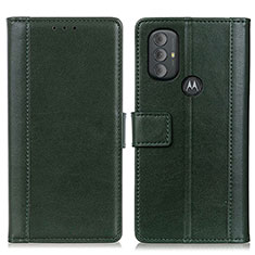 Leather Case Stands Flip Cover Holder N02P for Motorola Moto G Power (2022) Green