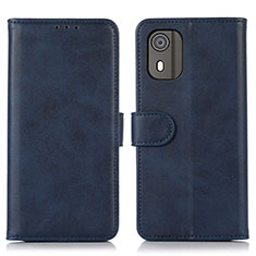 Leather Case Stands Flip Cover Holder N02P for Nokia C02 Blue