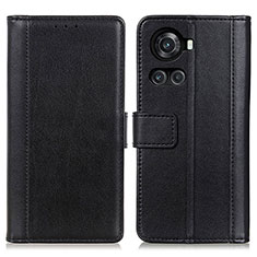 Leather Case Stands Flip Cover Holder N02P for OnePlus 10R 5G Black