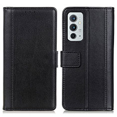 Leather Case Stands Flip Cover Holder N02P for OnePlus 9RT 5G Black