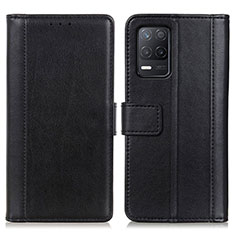 Leather Case Stands Flip Cover Holder N02P for Realme 9 5G India Black