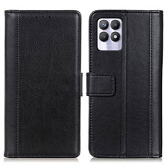 Leather Case Stands Flip Cover Holder N02P for Realme Narzo 50 4G Black