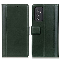 Leather Case Stands Flip Cover Holder N02P for Samsung Galaxy A34 5G Green