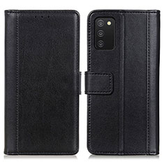 Leather Case Stands Flip Cover Holder N02P for Samsung Galaxy M02s Black