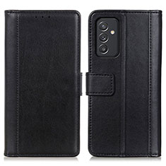 Leather Case Stands Flip Cover Holder N02P for Samsung Galaxy Quantum2 5G Black