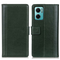 Leather Case Stands Flip Cover Holder N02P for Xiaomi Redmi Note 11E 5G Green