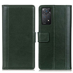 Leather Case Stands Flip Cover Holder N02P for Xiaomi Redmi Note 12 Pro 4G Green