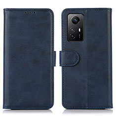 Leather Case Stands Flip Cover Holder N02P for Xiaomi Redmi Note 12S Blue