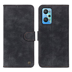 Leather Case Stands Flip Cover Holder N03P for Realme GT2 5G Black