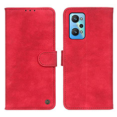 Leather Case Stands Flip Cover Holder N03P for Realme GT2 5G Red