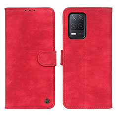 Leather Case Stands Flip Cover Holder N03P for Realme Narzo 30 5G Red