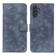 Leather Case Stands Flip Cover Holder N03P for Samsung Galaxy A04s Blue